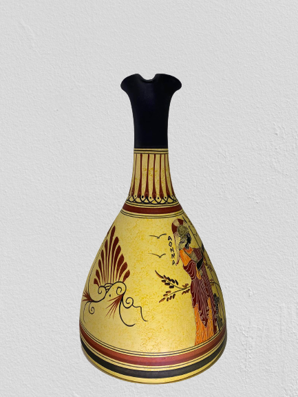 Griechische Keramik Vase 26 cm, Athina, Poseidon