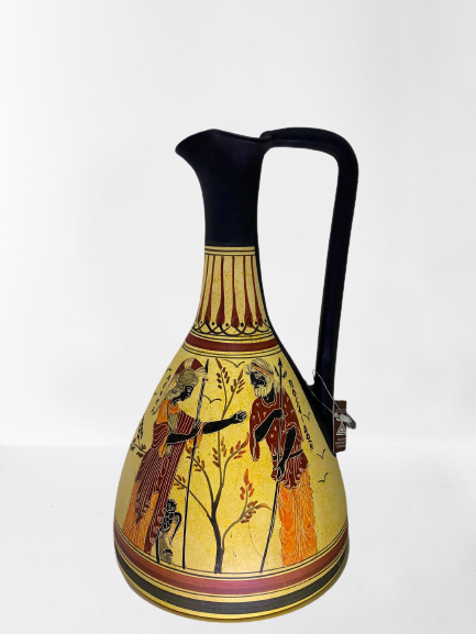 Griechische Keramik Vase 26 cm, Athina, Poseidon
