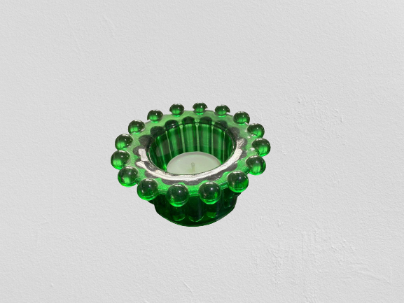 Teelichthalter Grün 5 x 9,5 cm aus Glass